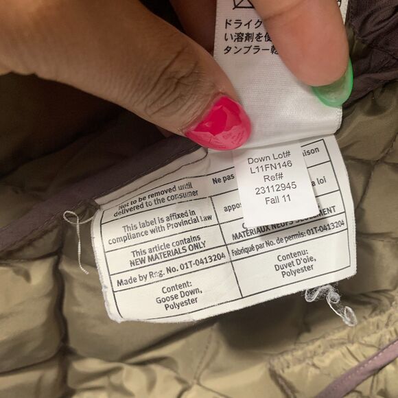 Eddie Bauer Quilted Jacket Medium Mauve Purple Fall Layering Classic Core Style - Picture 10 of 13